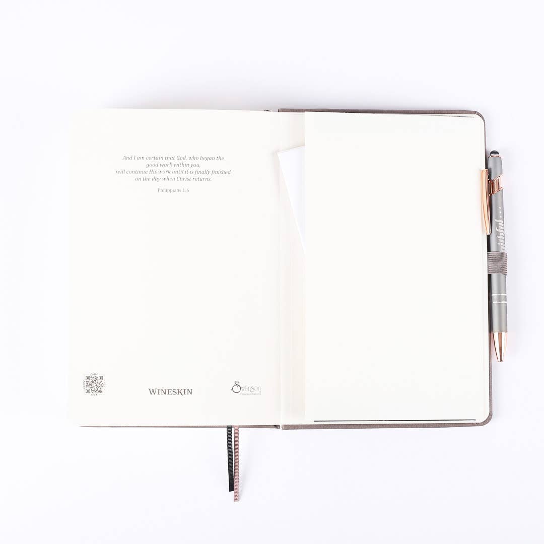 Hard Cover Grey Wineskin Journal (420 Pages)