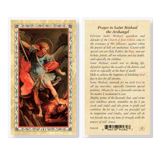 Glorious Saint Michael Laminated Holy Card