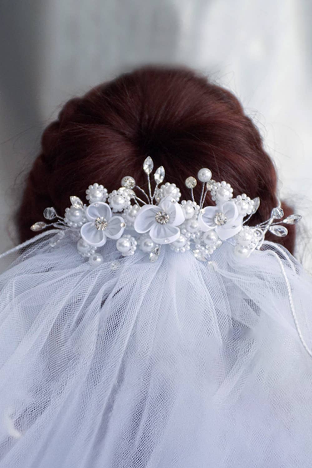 Pearl & Rhinestone Comb Veil