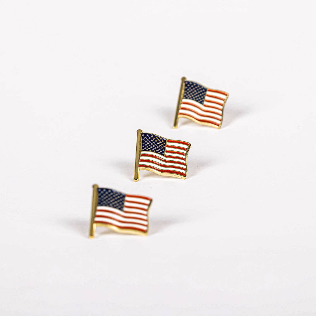 Lapel Pin American Flag - Pack of 6