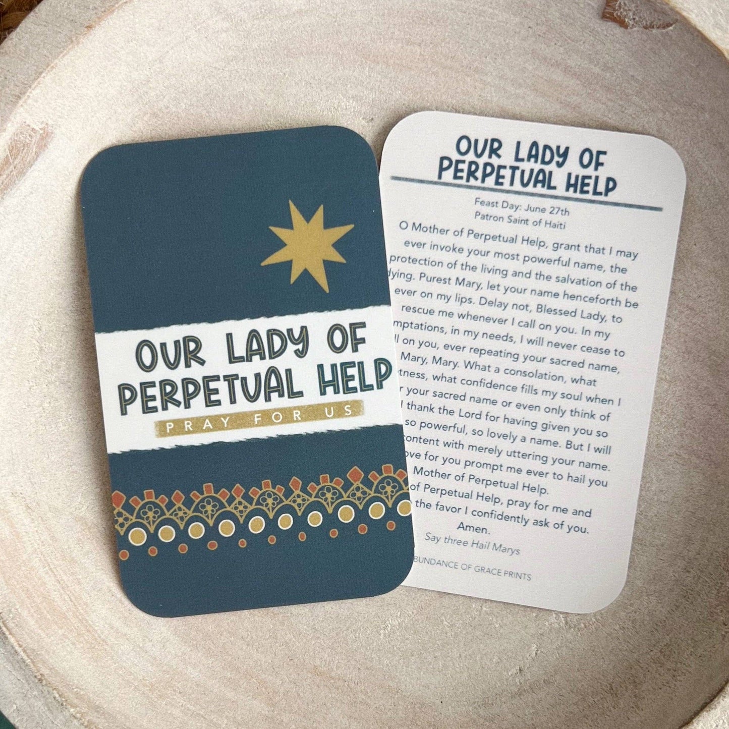 Our Lady of Perpetual Help Prayer Card