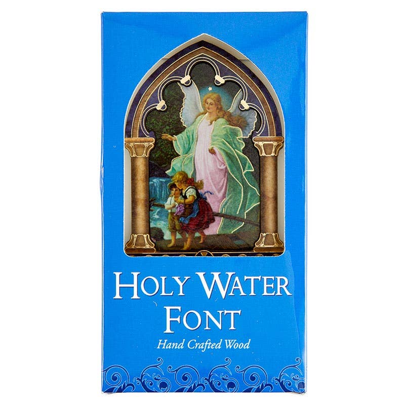 Hand Crafted Guardian Angel Holy Water Font