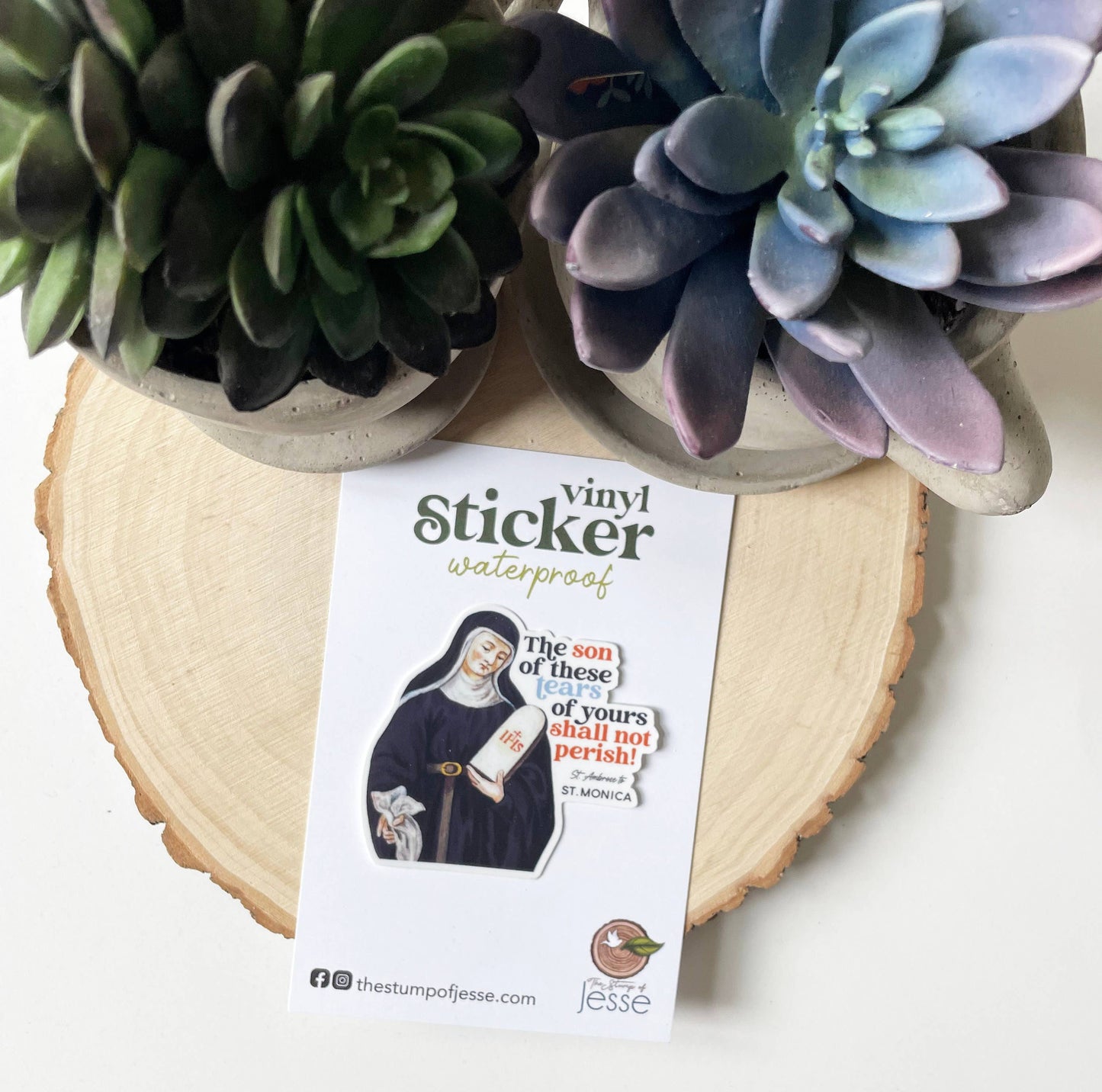 St. Monica Waterproof Catholic Sticker