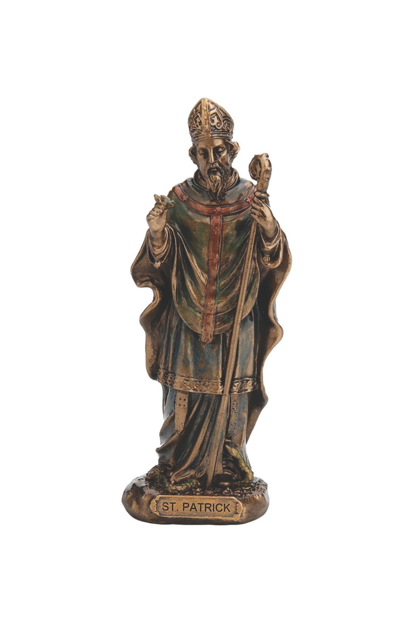 St. Patrick in Cold Cast Bronze 3.25"