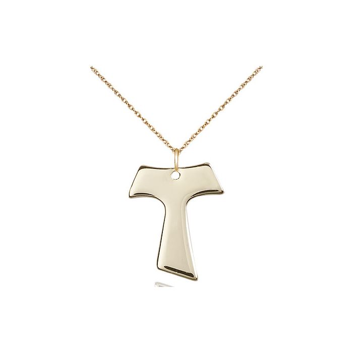 Gold Filled Tau Cross 24" Chain