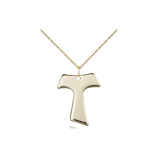 Gold Filled Tau Cross 24" Chain