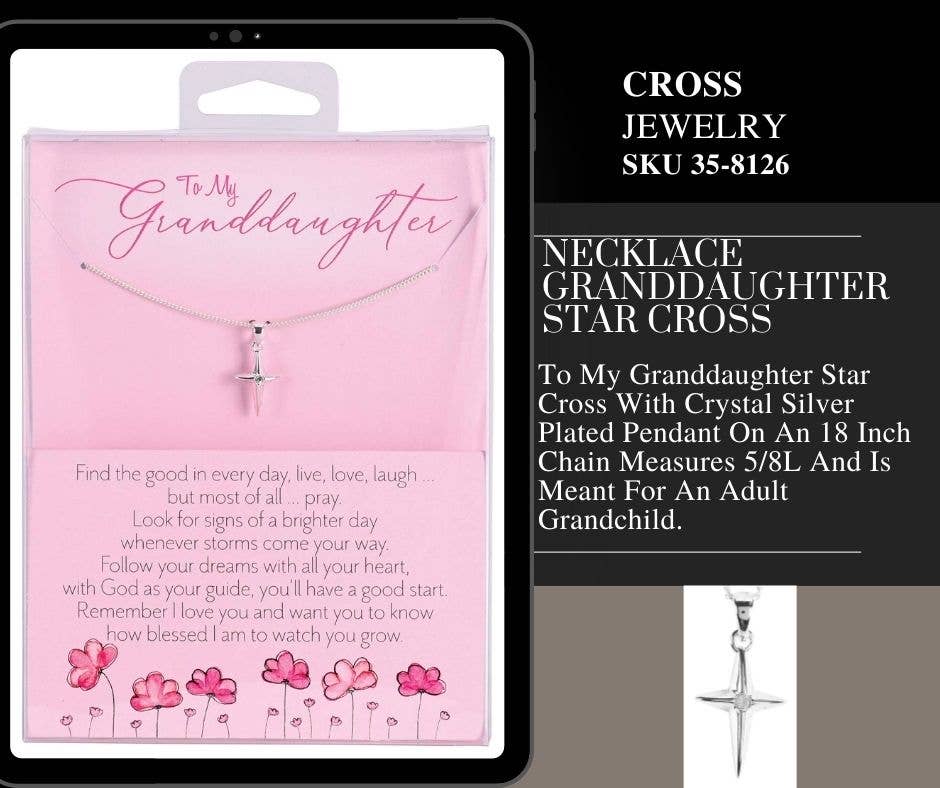Necklace Granddaughter Star Cross