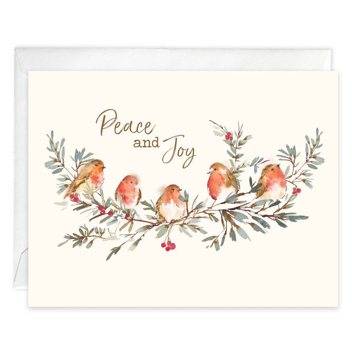 Box/Pack Christmas Card - Birds On Branch
