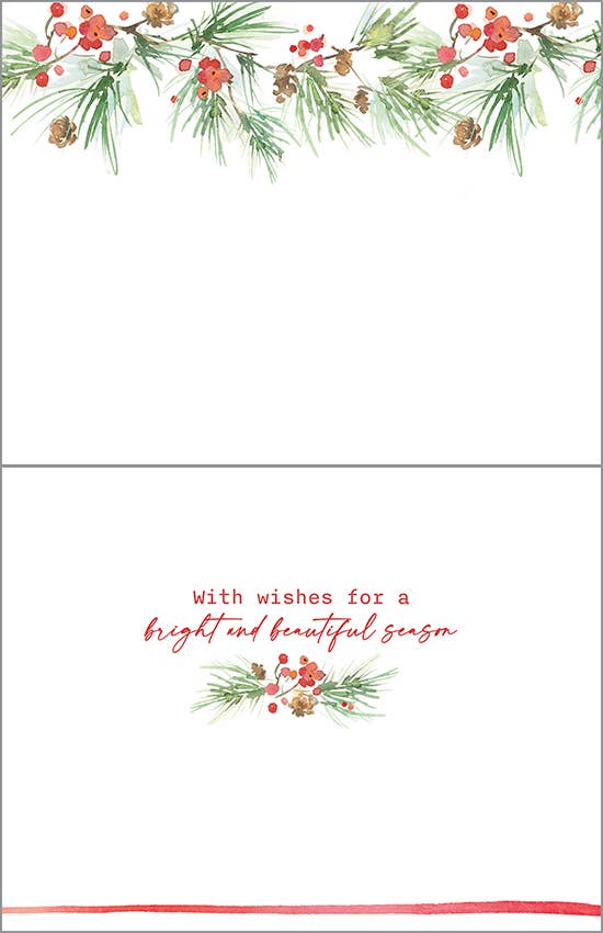 Christmas Card - Cardinal on Pine