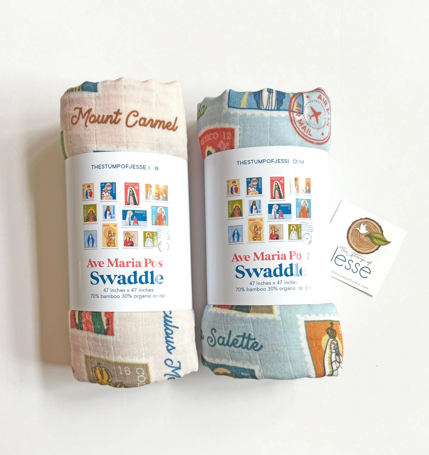 Ave Maria Post Muslin Deluxe Pink Swaddle