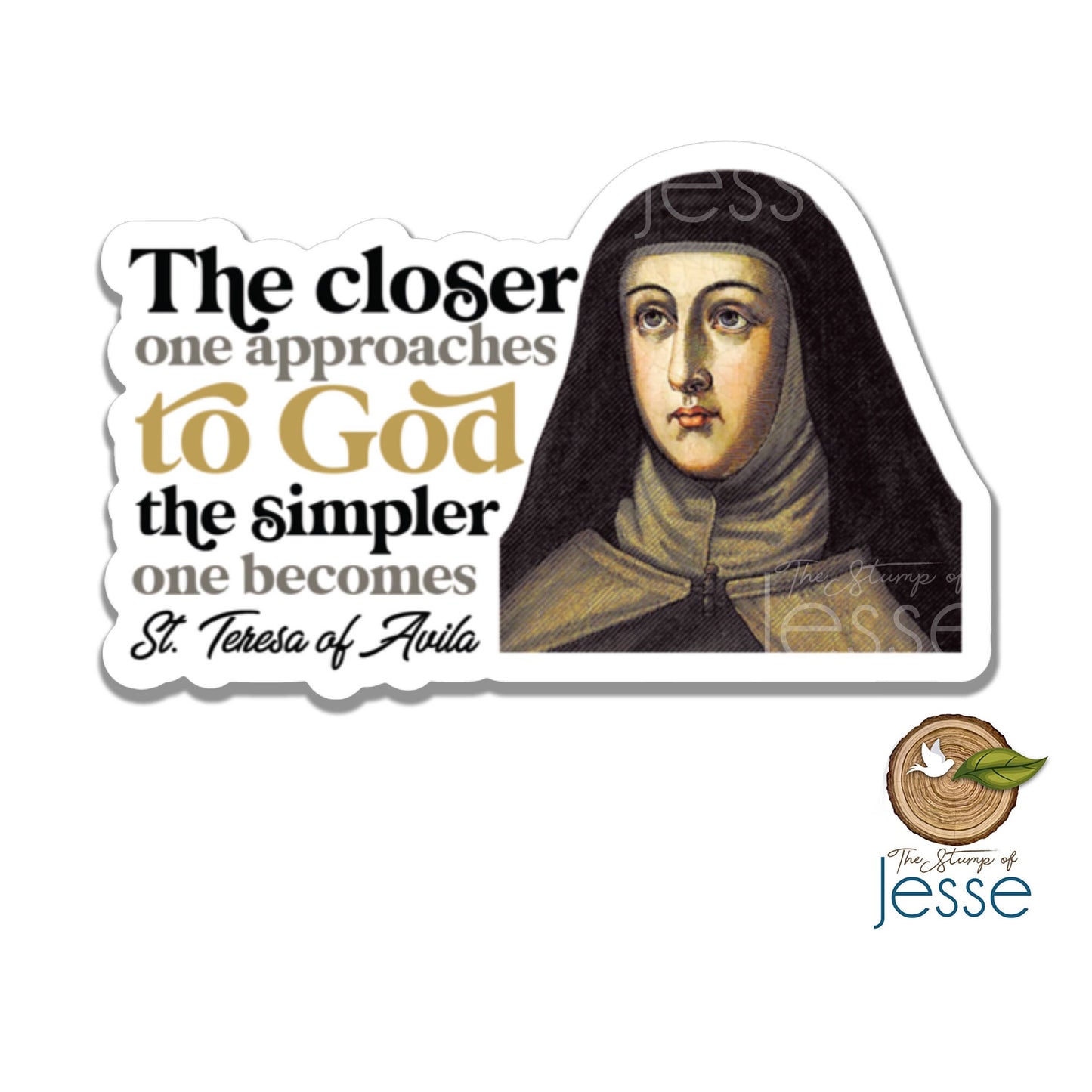 St. Teresa of Avila Waterproof Catholic Sticker