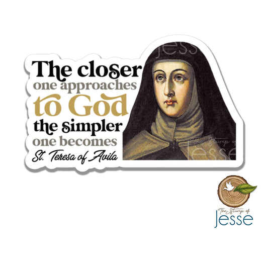 St. Teresa of Avila Waterproof Catholic Sticker