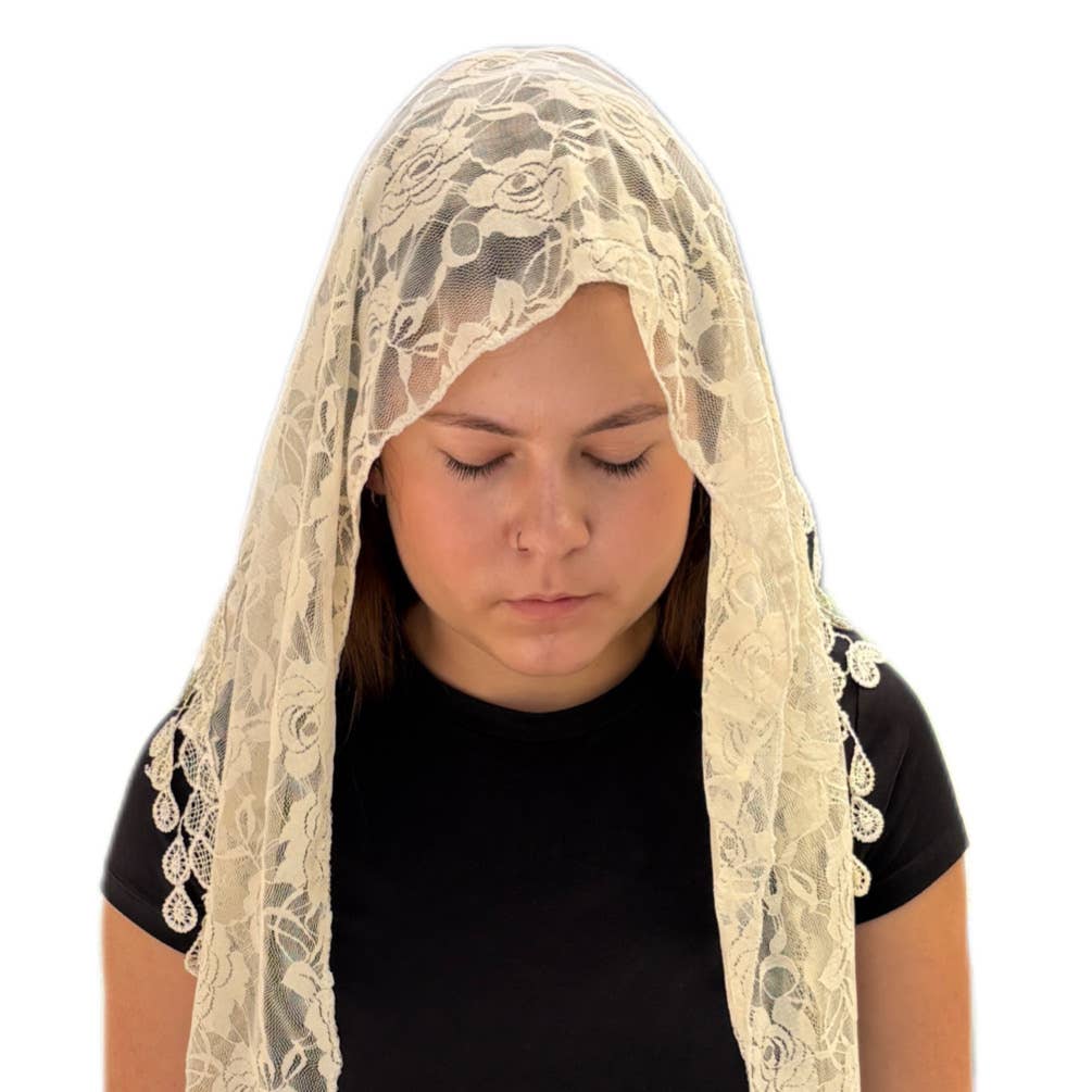 St. Clare of Assisi Veil - CREAM  (60" x 20")