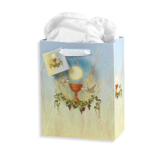 First Communion Chalice Gift Bag with Tissue