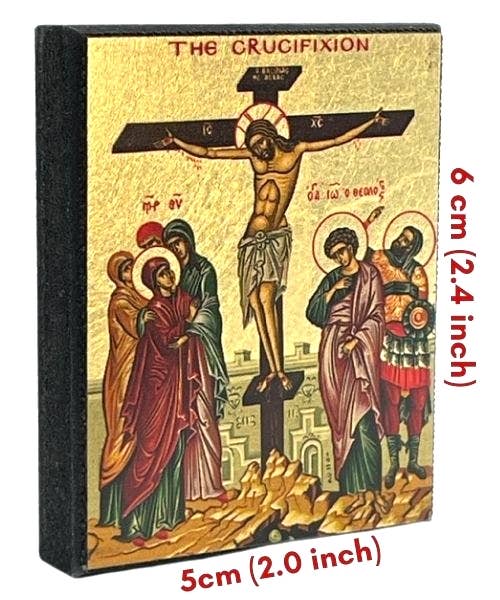 The Crucifixion Silk Screen Icon Magnet