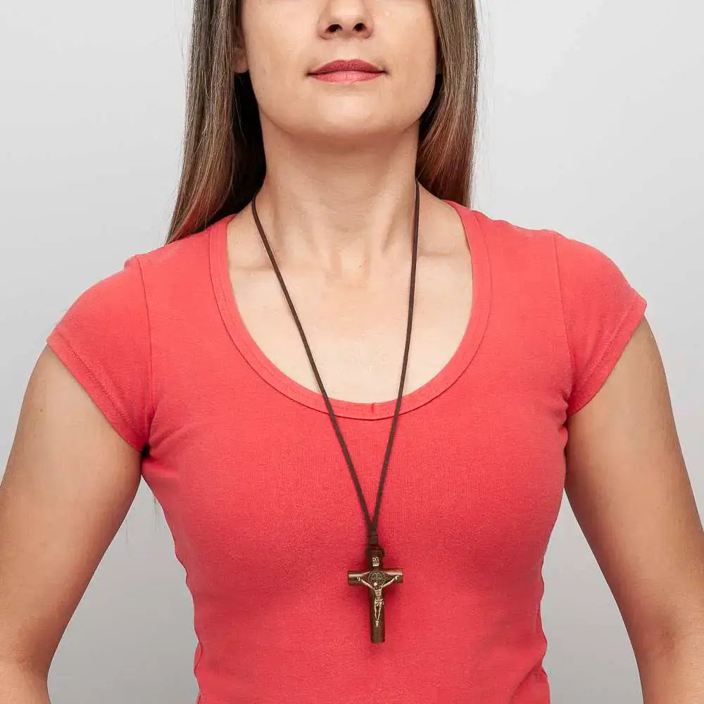Benedict Crucifix Cord 28" Necklace