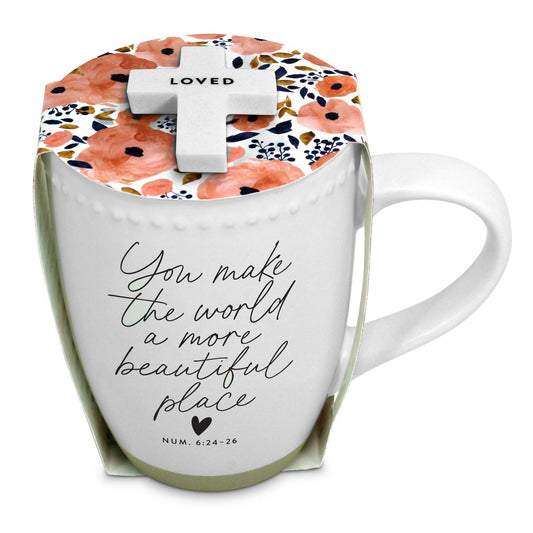 Wrapped In Love Mug with Cross Loved