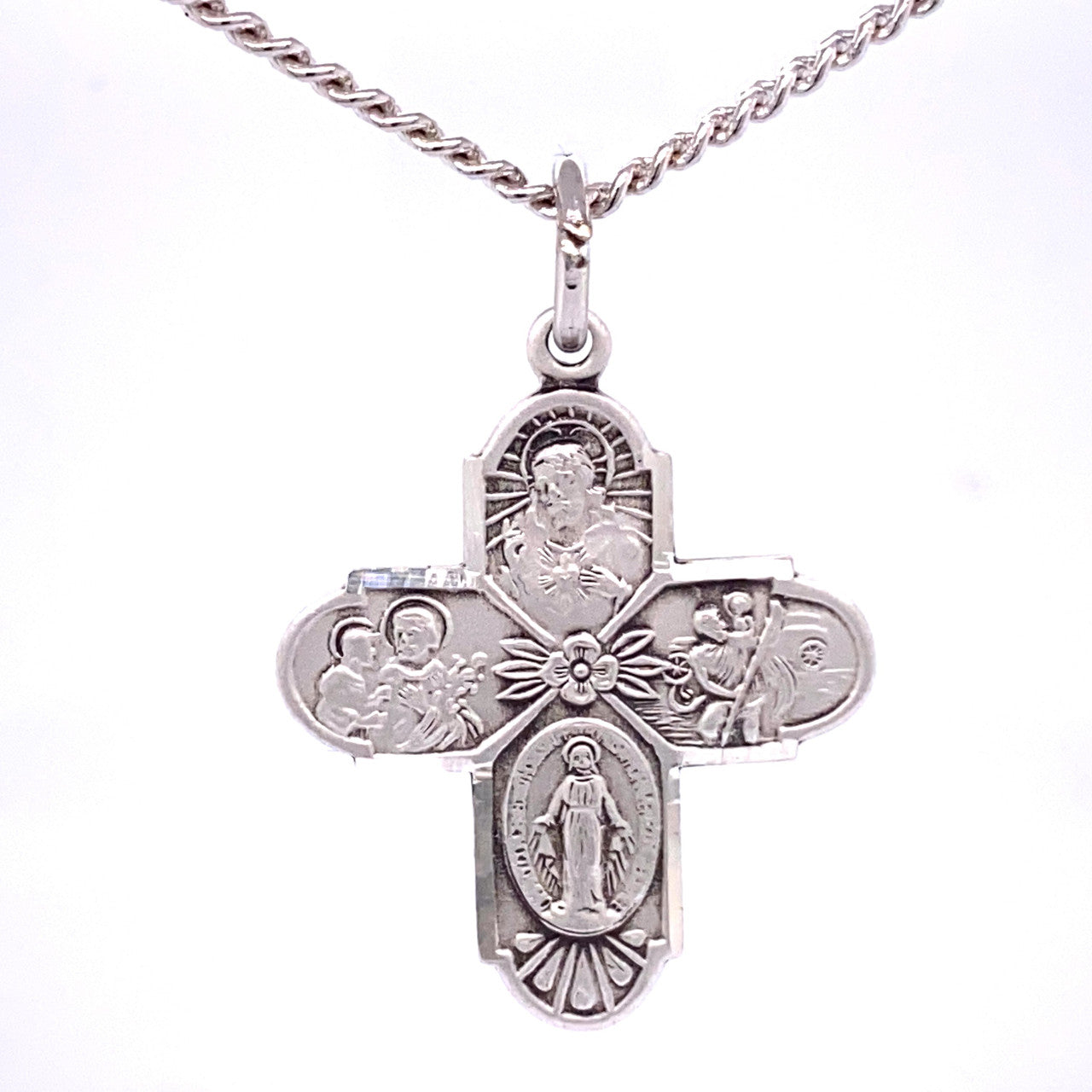 4-Way Medal Cross Sterling Silver