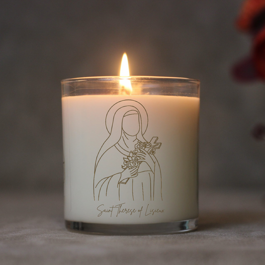 Saint Therese of Lisieux Soy Candle
