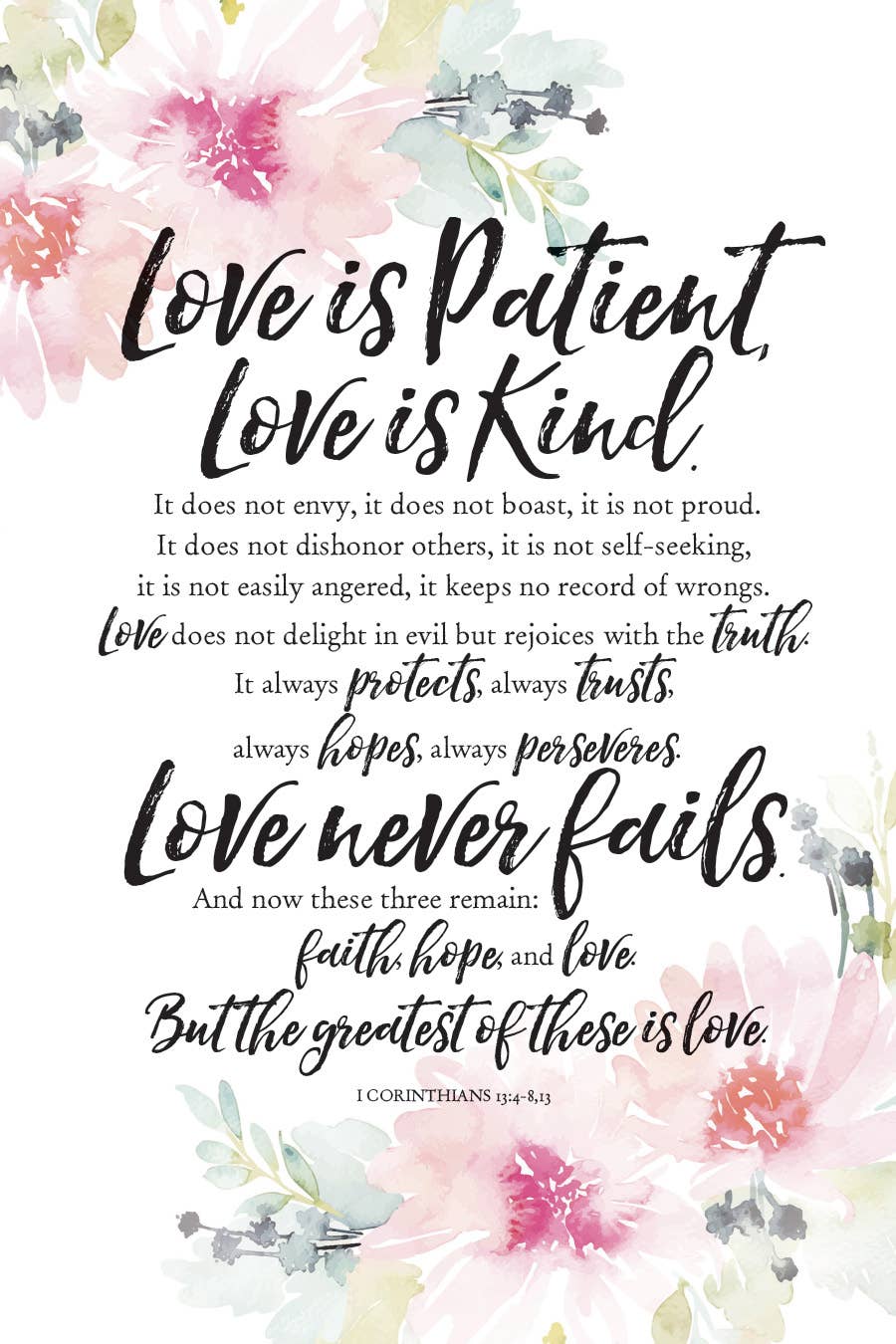 Love Is Patient - Woodland Grace 6X9 Wood Plaque
