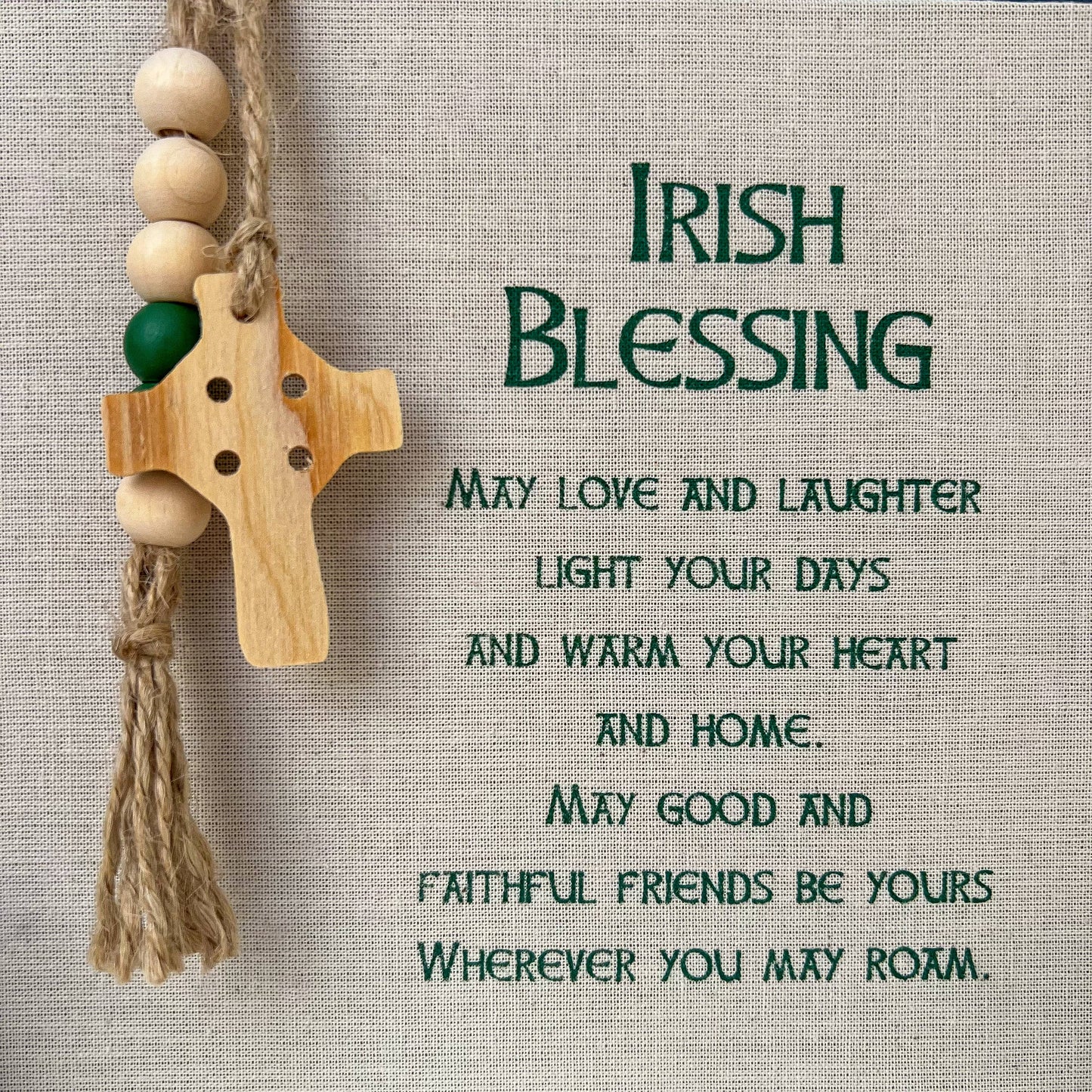 Irish Blessing Fabric Plaque