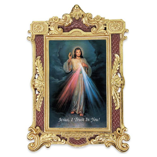 6x9 textured burgundy and gold frame