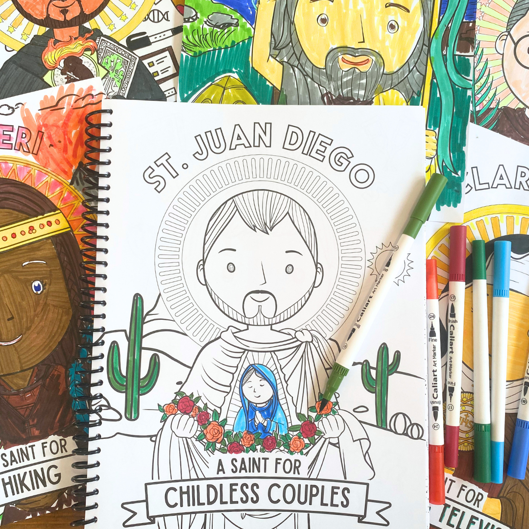 Patron Saints for Catholic Kids Coloring Book