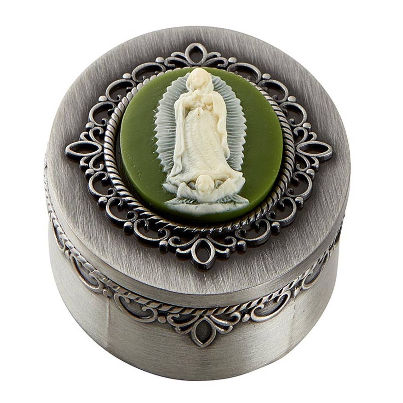 Our Lady Of Guadalupe Cameo Rosary Box