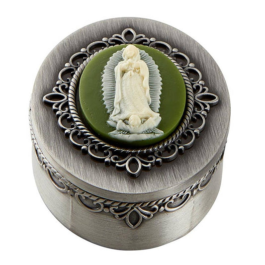 Our Lady Of Guadalupe Cameo Rosary Box