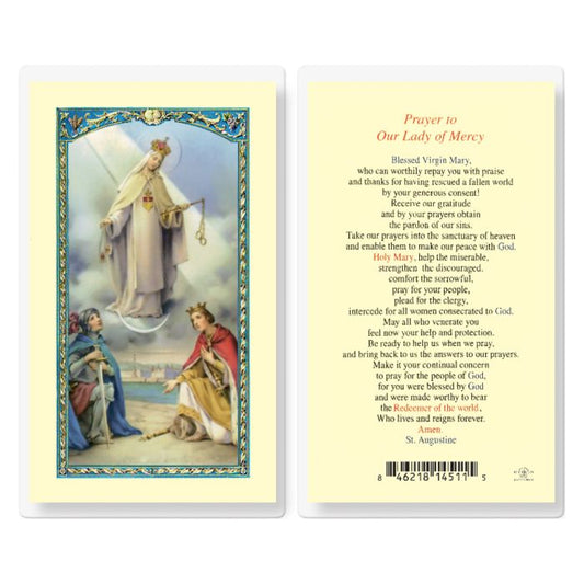 Our Lady of Mercy Holy Card