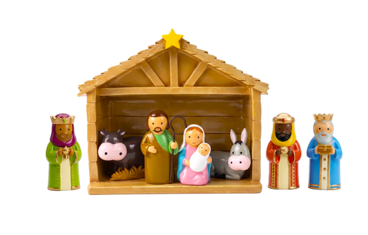 Nativity Set Miniature Saint Statue - 7-Piece Set