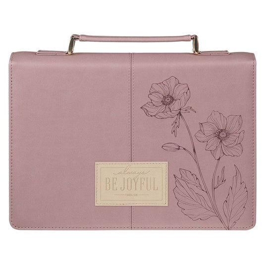 Bible Cover Fashion Dusty Mauve Be Joyful 1 Thess. 5:16-18