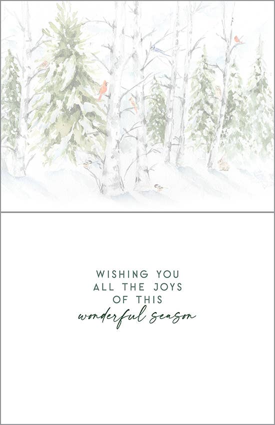 Box/Pack Christmas Card - Snowy Forest
