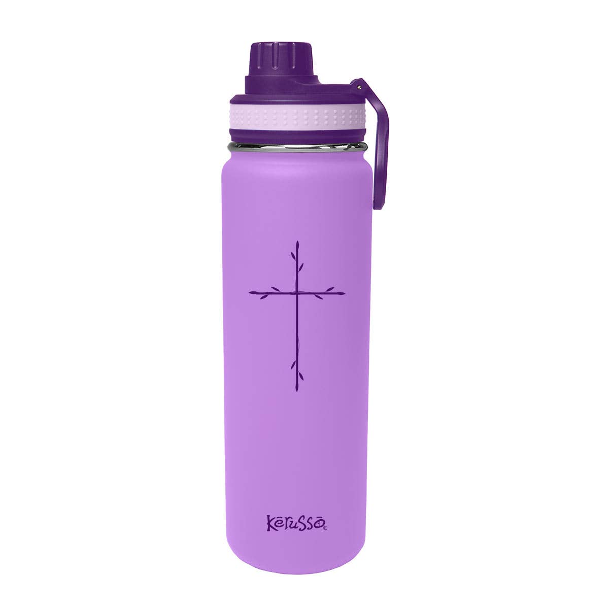 Kerusso 24 oz Stainless Steel Bottle Vine Cross