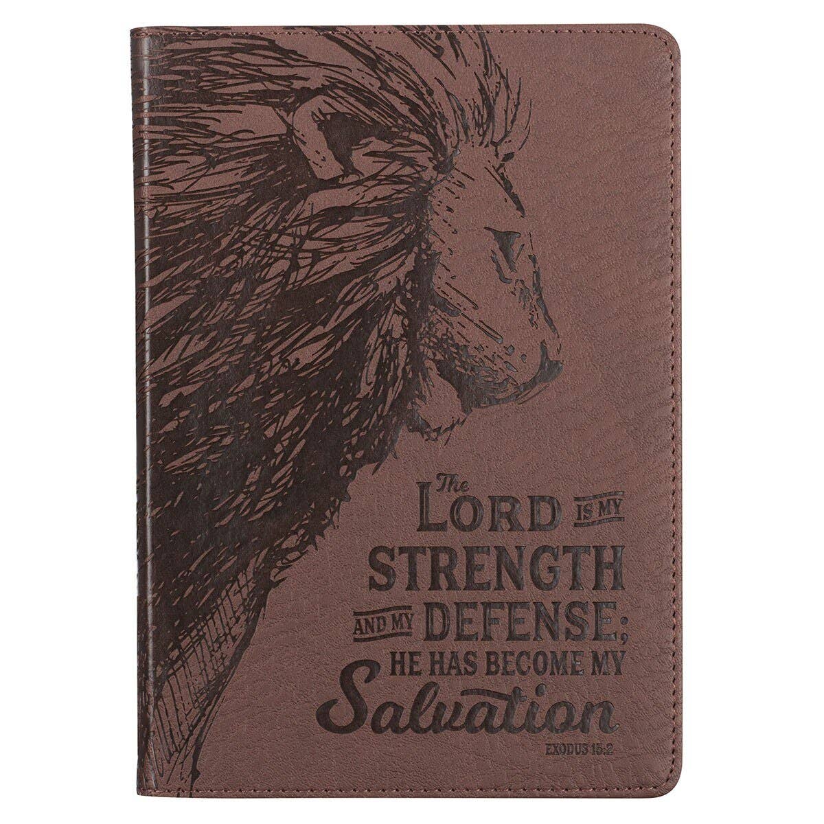 Journal Classic Brown My Strength & My Defense Exodus 15:2