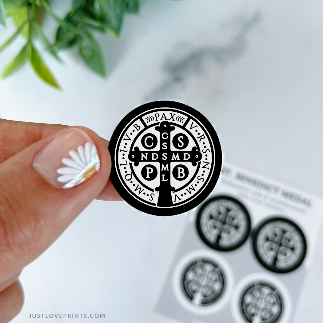 Mini St. Benedict Medal Sticker Sheet