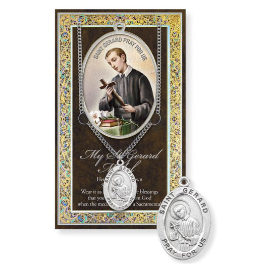 St. Gerard Pewter Medal Necklace
