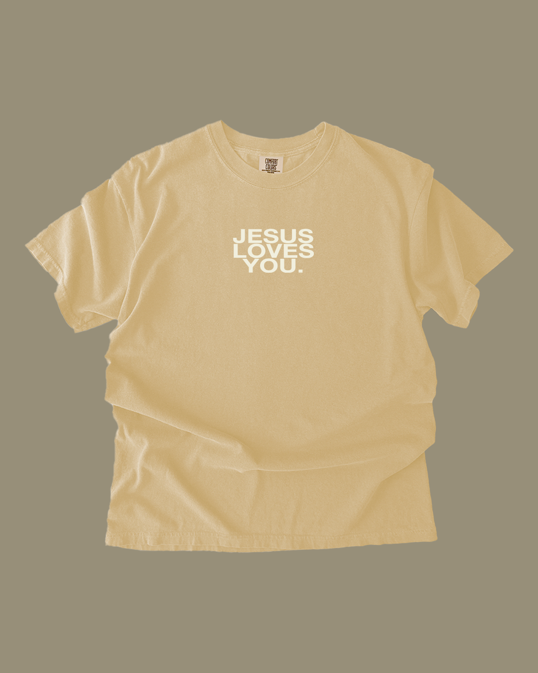 Jesus Loves You Comfort Colors Buttercream Tee