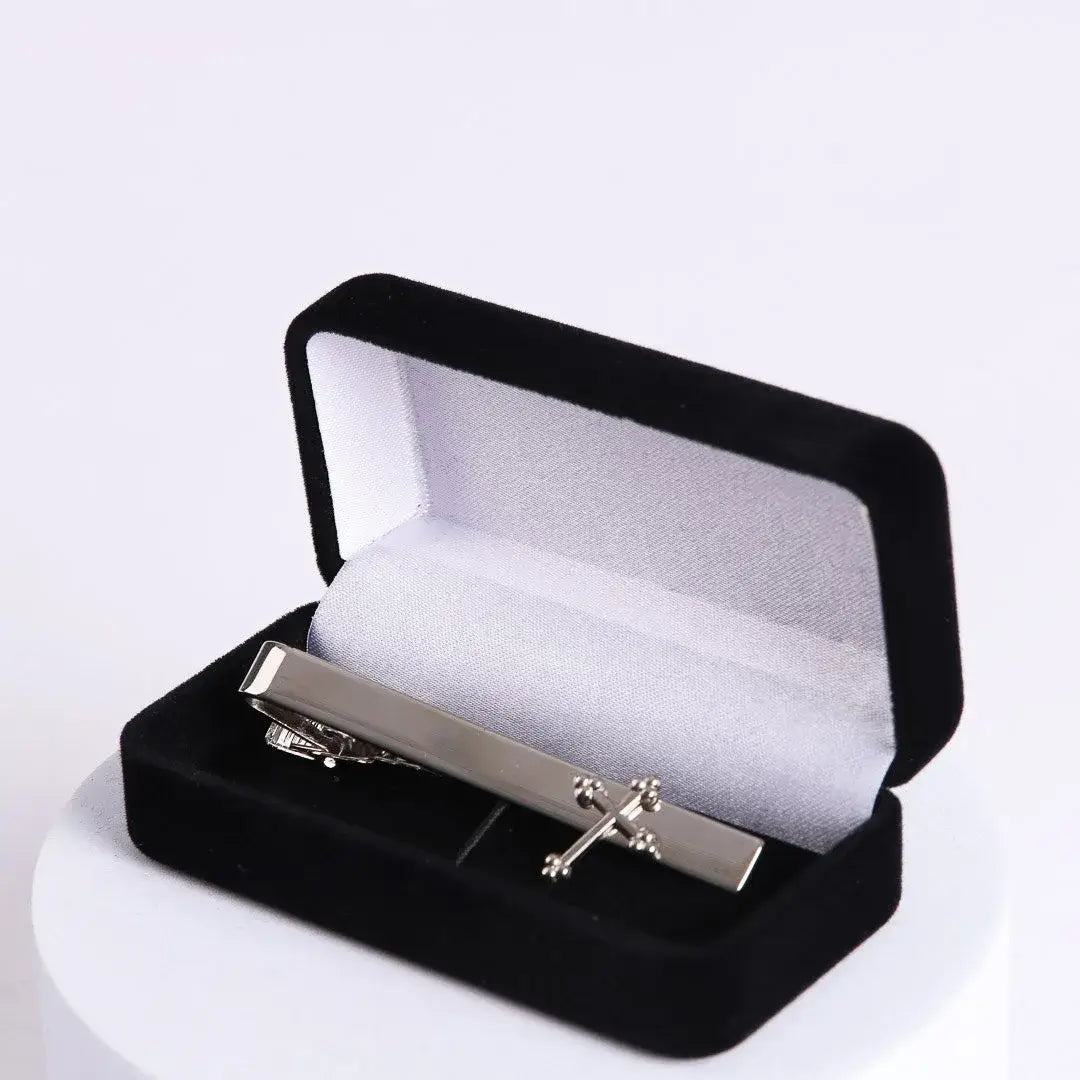 Tie Bar Cross Silver