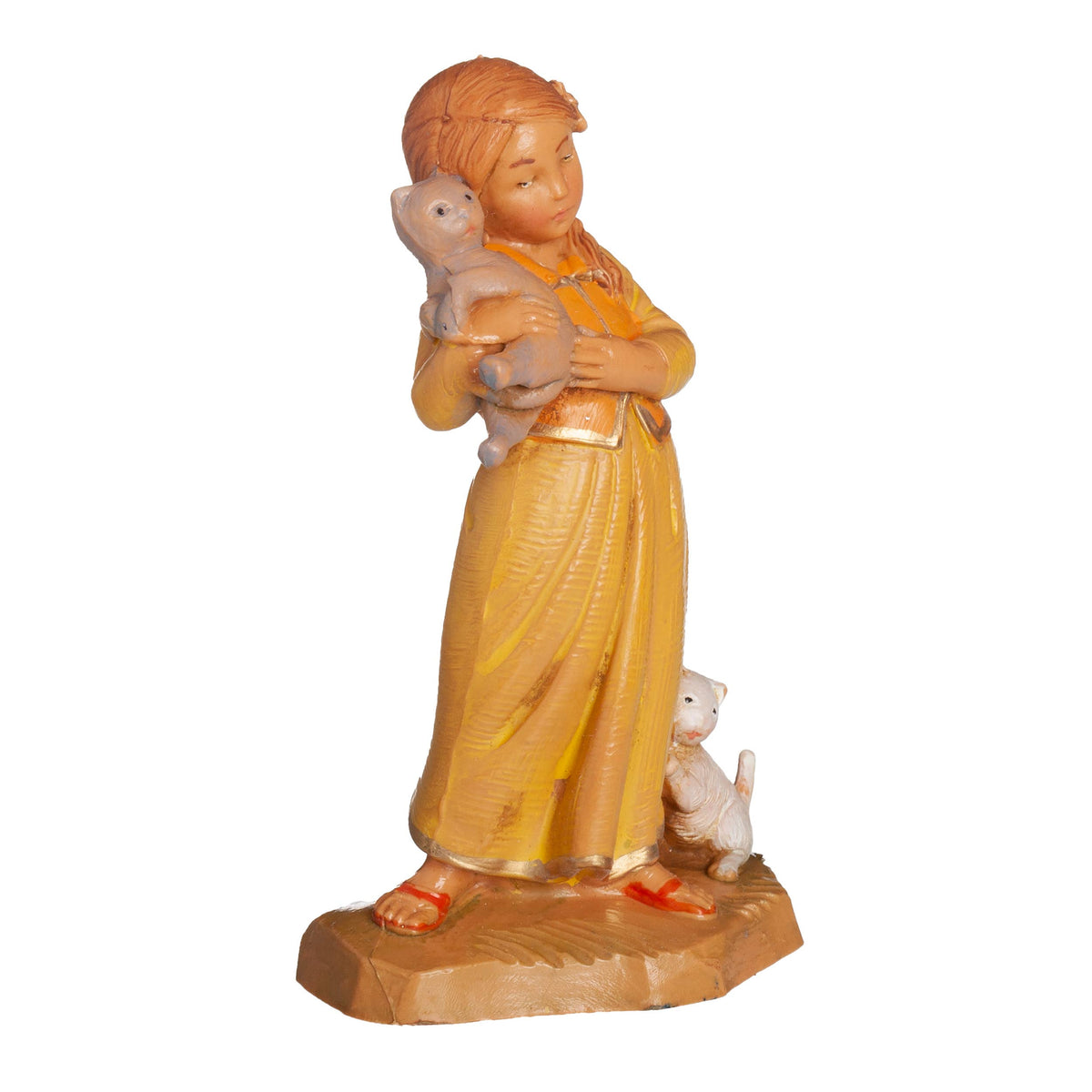 Fontanini 5" Scale Filia Girl With Cats Nativity Figure