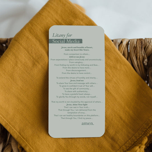 Litany for Social Media Prayer Card