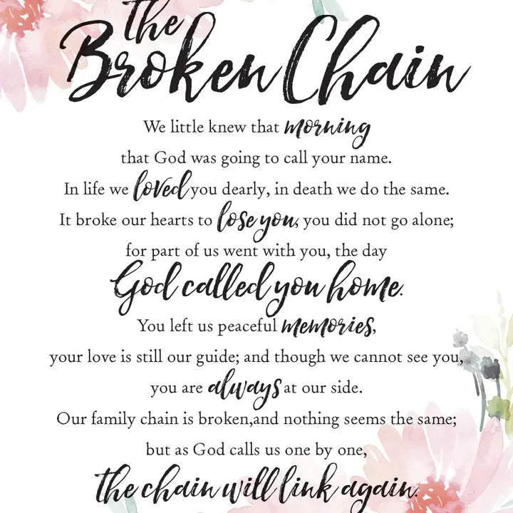 Broken Chain - Woodland Grace 6X9 Wood Plaque