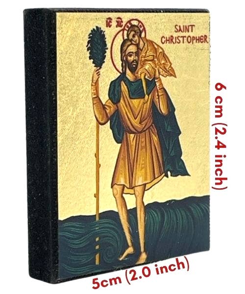Saint Christopher Silk Screen Icon Magnet
