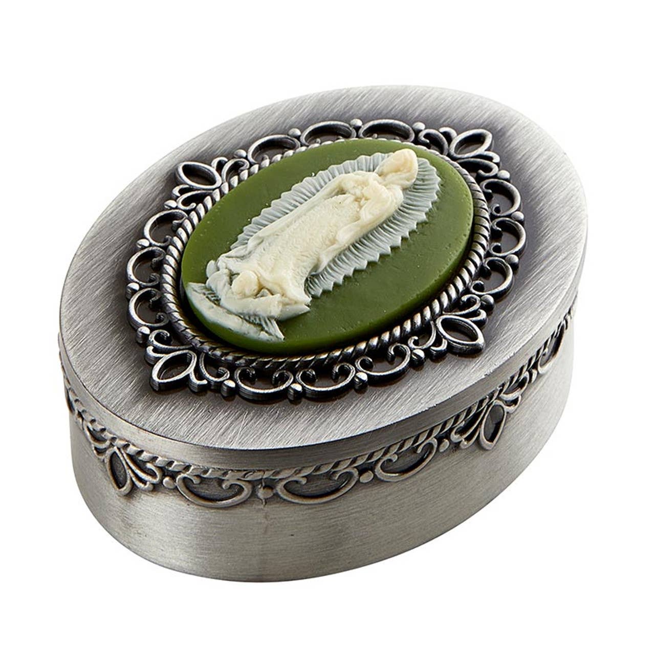 Our Lady Of Guadalupe Cameo Rosary Box
