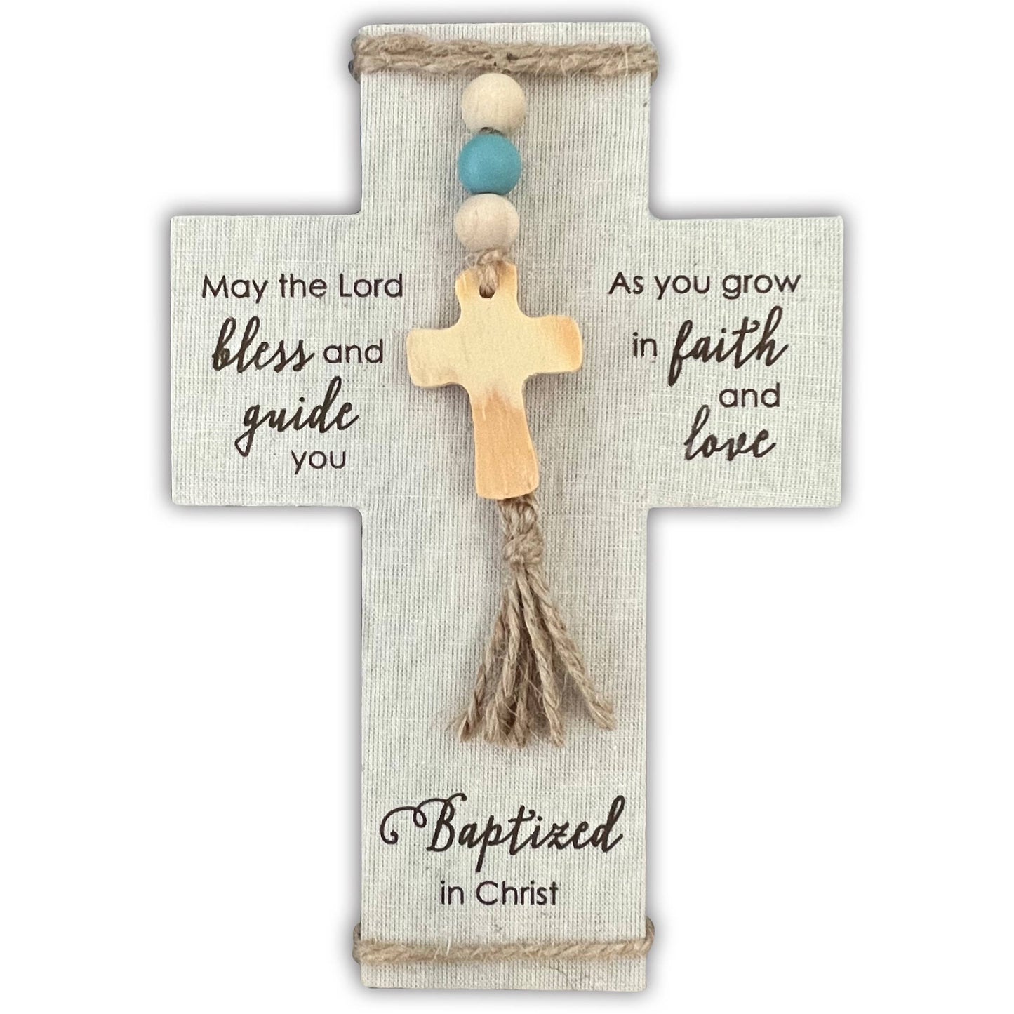 Baptized in Christ Fabric Cross