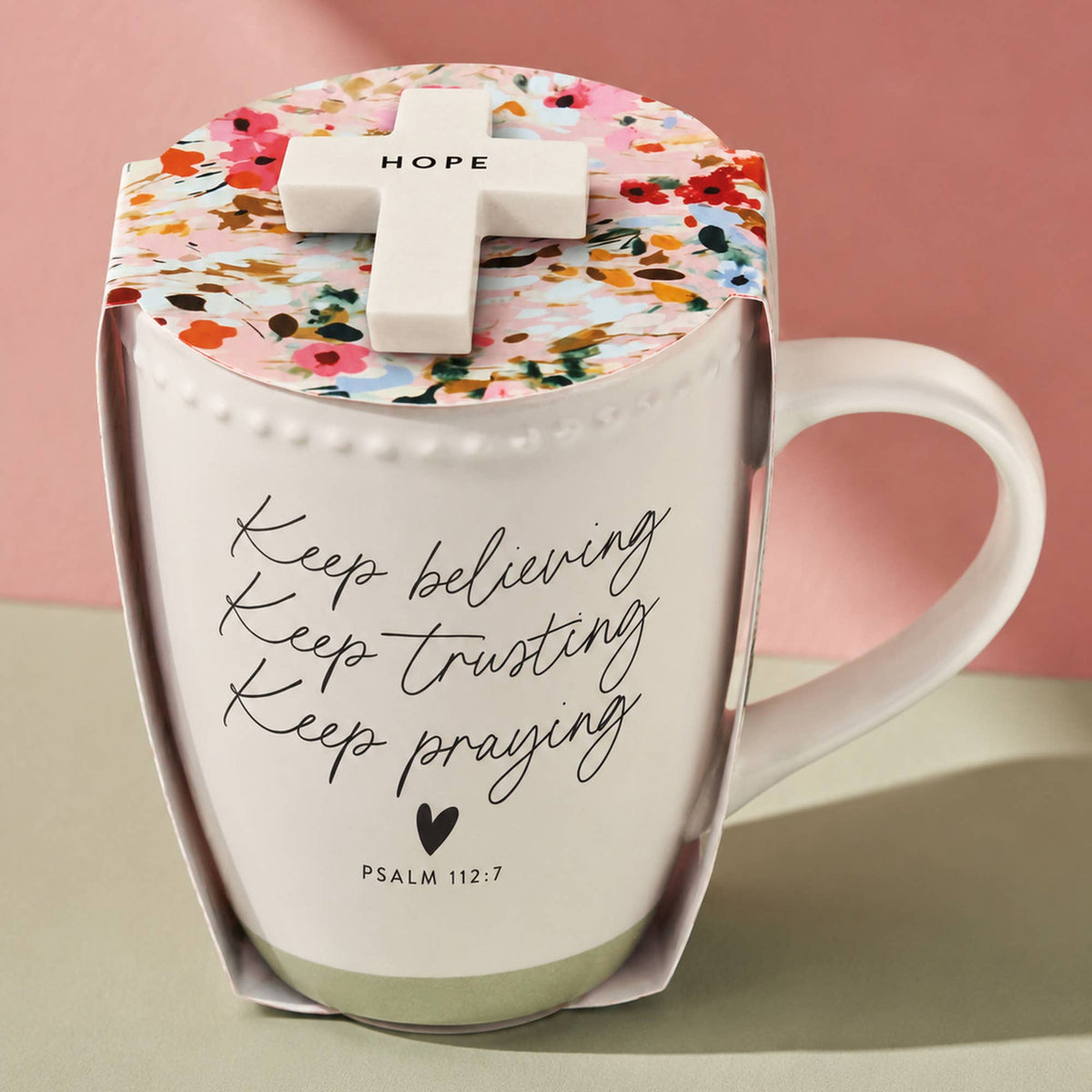 Keep Believing Mug with Cross Hope