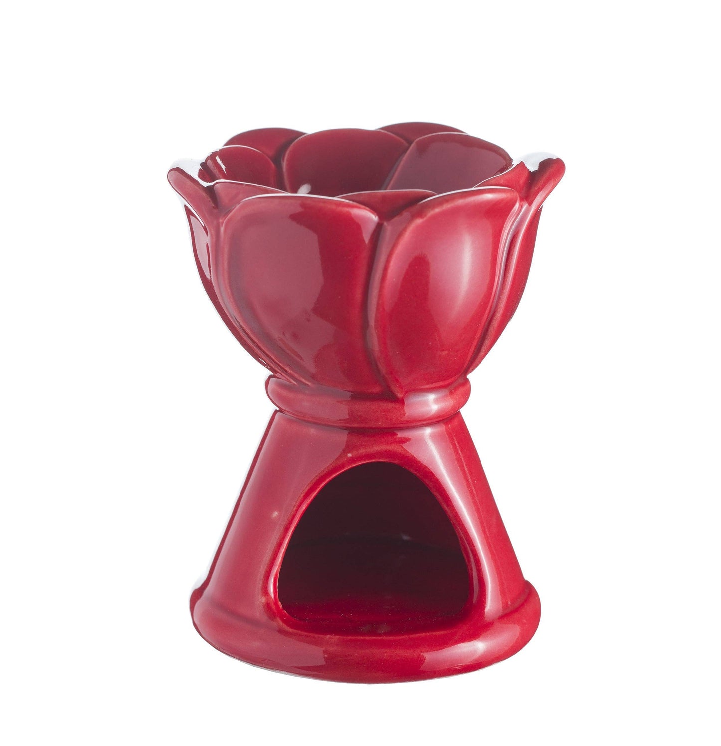 Red Rose Ceramic Resin Incense Burner — 3 in