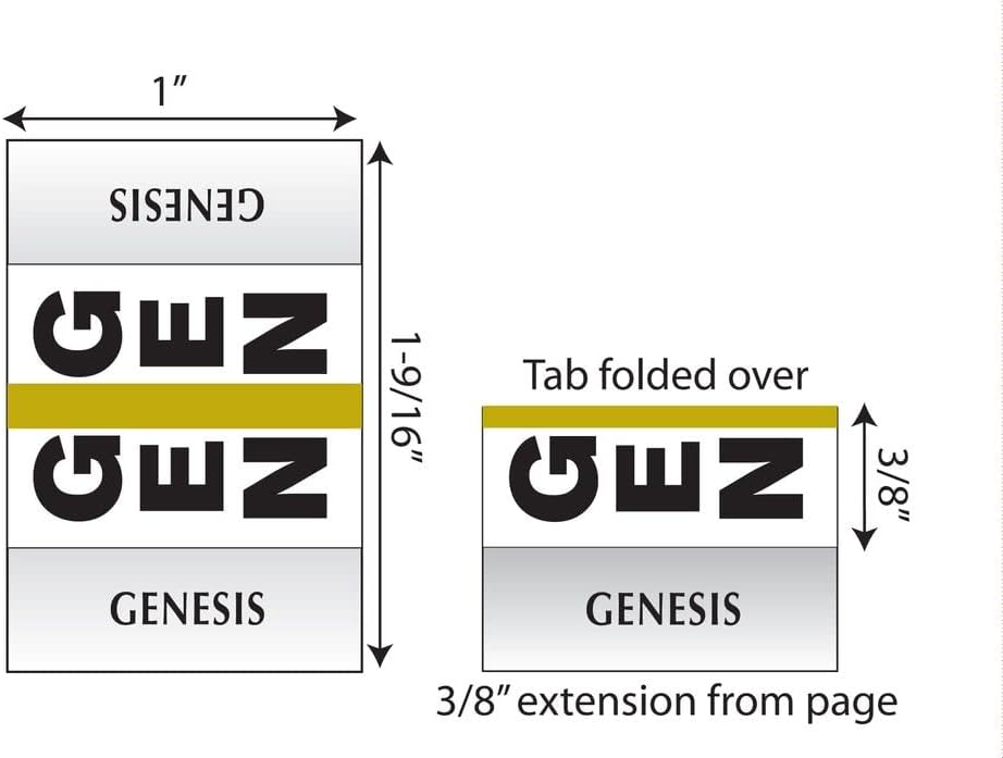 Large Print Catholic Goldtone-Edged Adhesive Old and New Testament Bible Indexing Tabs