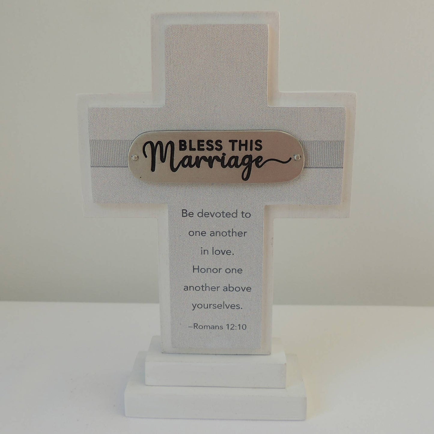 Bless This Marriage Standing Cross