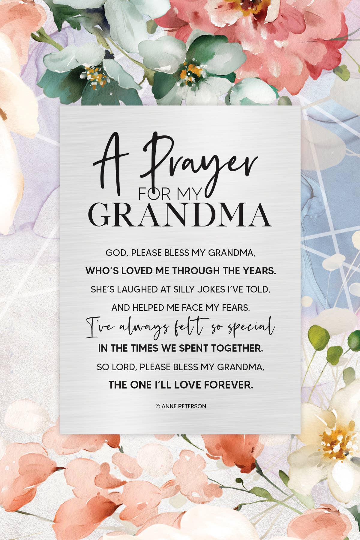 Prayer For My Grandma - Renew My Soul 6X9 Wood Plaque